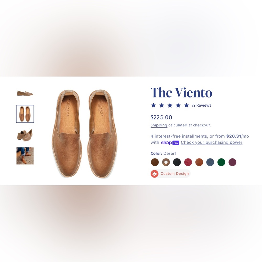 ADELANTE - Brown Leather Slip-On Shoes - Picture 4 of 4